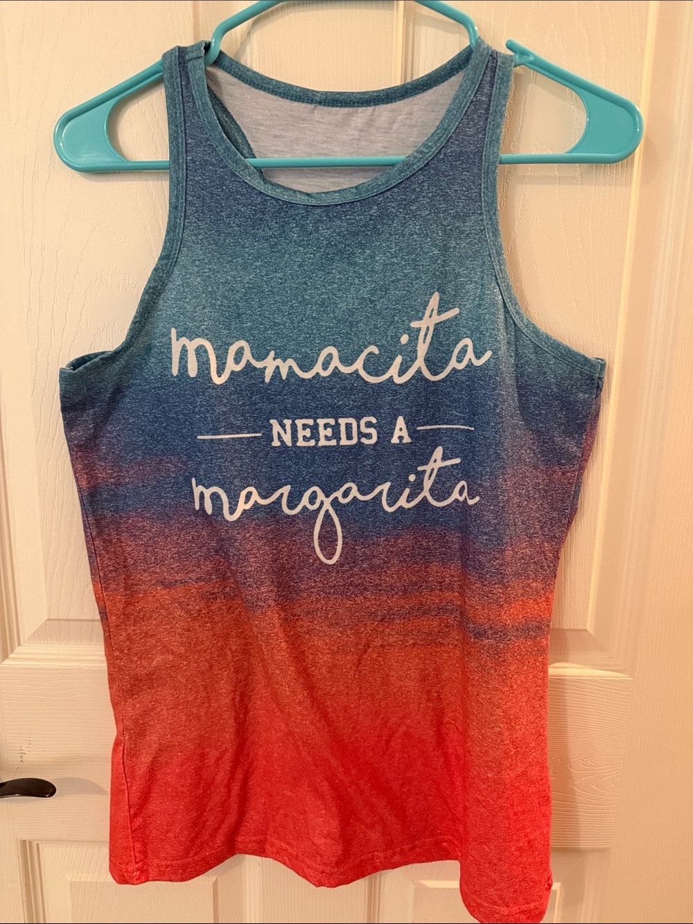 Momacita Ombre Tank Top - Blue to Red Gradient